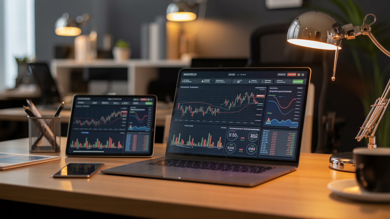 Plateforme bancaire en ligne BFI affichée sur écran